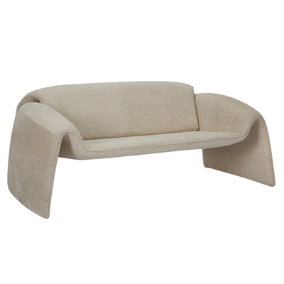 Sofa Laforge me kornizë metalike 160x80x63cm (HM9680.03), bezhë