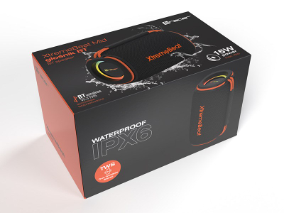Folës portativ Tracer TWS Xtremebeat MID, 15W, Bluetooth 5.3, RGB, IPX6, i zi