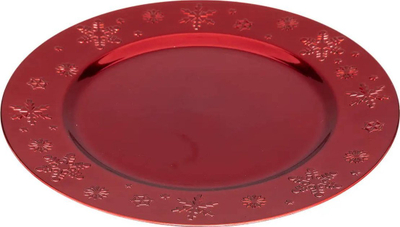 Pjatë prezantuese Snowflake, 33cm, e kuqe