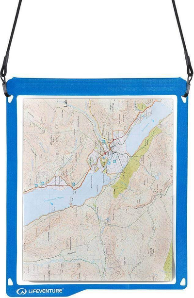 Mbrojtëse plastifikuese Lifeventure Hydroseal Map Case, rezistente ndaj ujit, transparente