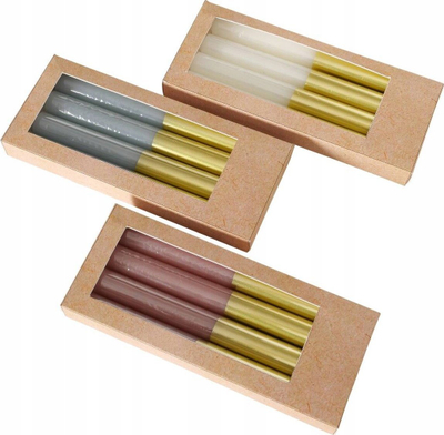 Set qirinjsh Boltze Home, 20cm, 4 copë, rozë me bazë të artë
