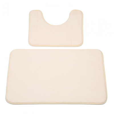 Set tapetë banjoje Kinghoff, memory foam, set 2 copë, bezhë
