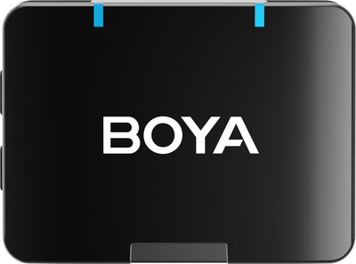 Mikrofon wireless BOYA Boyamic me kapëse, për iPhone, Android edhe kamera, me kuti karikimi, i zi