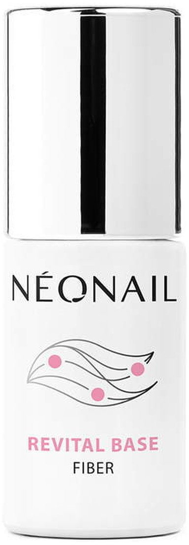 Bazë thonjsh Neonail Revital Base Fiber, forcim për manikyr hibrid, 72ml, e bardhë