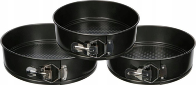 Set tepsish pjekjeje 5five, 3 copë, Ø 26 cm, i zi