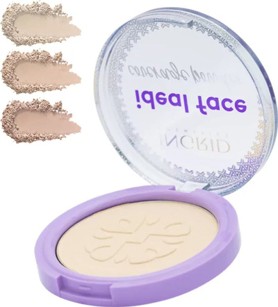 Puder kompakt Ingrid Ideal Face 03, me acid hialuronik, 8 g, bezhë