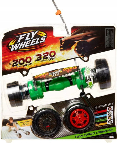 Set lodër Fly Wheels Twin Turbo Launcher, lëshuese me rrota të shpejta, për akrobaci dhe kërcime deri 30 ft, me ngjyra