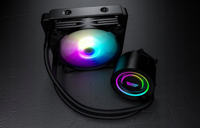 Ftohës uji për CPU Darkflash DX120 V1, radiator 120mm, RGB, i zi