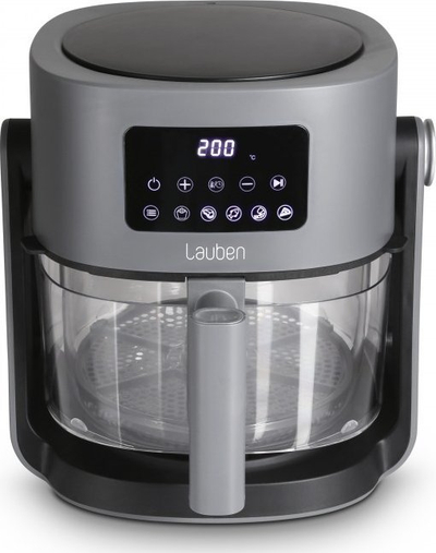 Fritezë ajri Lauben 5500BG Glass & Grill 3in1, 5.5L, 1500W, gri
