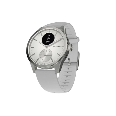 Orë smart hibride Withings ScanWatch 2, 42mm, me EKG dhe matje temperature, e bardhë