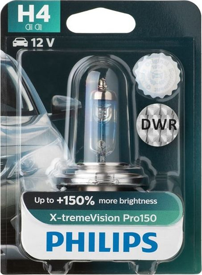 Llambë feneri Philips X-tremeVision Pro150 H4, 12V, 60/55W, e bardhë
