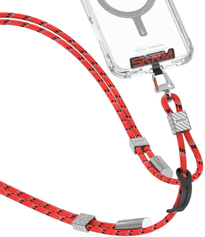 Kabllo lanyard PNY Skinarma Dyno Ve, USB C në USB C, 2 në 1, e kuqe