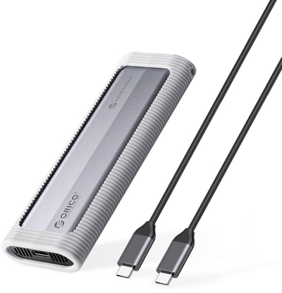 Kuti Orico AXM2S-G2 për SSD, M.2 NVMe / NGFF, USB-C 10 Gb/s, gri