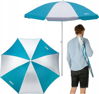 Çadër plazhi Nils Extreme NC7813, 180 cm, blu e çelët