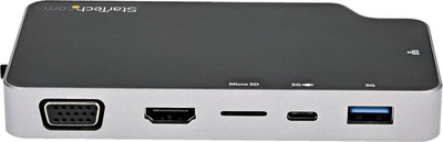 Adapter USB C StarTech.com, multiport, HDMI 4K, VGA, rrjet me kabëll, USB 10Gbps, gri