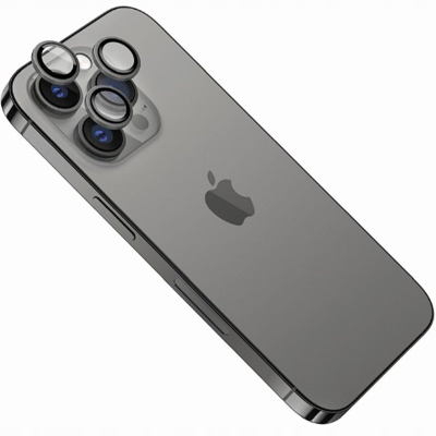Xham mbrojtës kamere FIXED për Apple iPhone 15 15 Plus, 9H, space gray