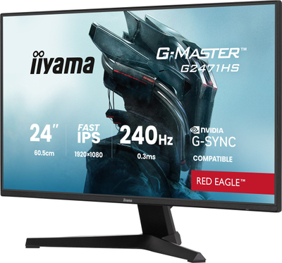 Monitor gaming Iiyama G-Master G2471HS Red Eagle, 24", Full HD, 240Hz, i zi