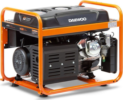 Gjenerator me benzinë Daewoo GDA 6500, 5500W, depozitë 30L, portokalli me të zezë