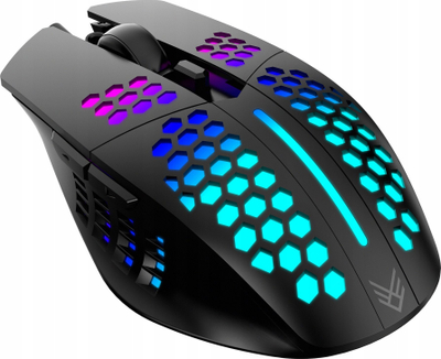 Maus gaming Audeeo Light Up, me kabllo USB, me drita RGB, i zi