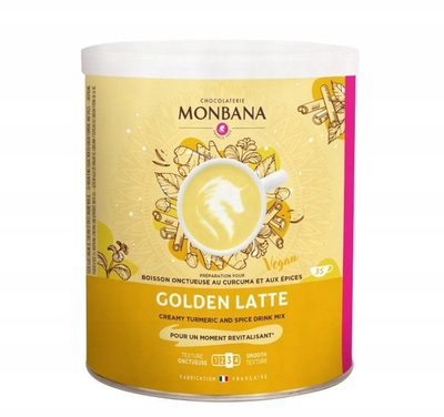 Мешавина во прав Златно Лате Monbana, 350g, со индиски шафран, жолта