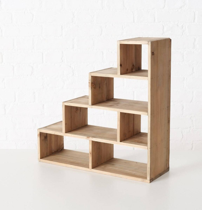 Raft druri Boltze “Standing Wooden Shelf”, 55x55 cm, dru bredhi, ngjyrë natyrale