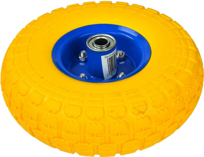 Гумено тркало за количка GEKO 260x75mm, оска 16mm, црно