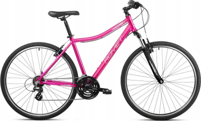Велосипед Romet Orkan D 2023, 28", 21 брзина, розова и бела