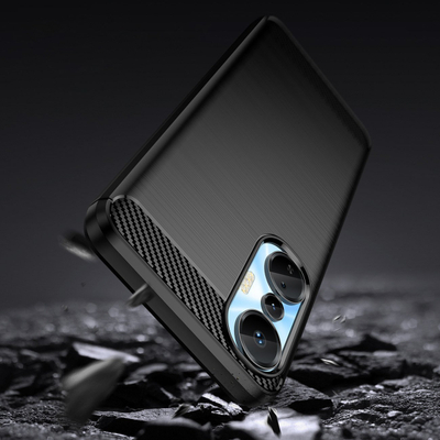 Mbulesë silikoni Hurtel Carbon Case për Infinix Hot 20S, e butë, me efekt karboni, e zezë
