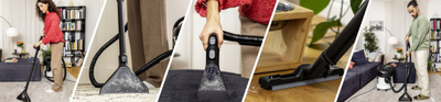 Fshesë me ujë dhe korrent Karcher SE 4, 4L, pa qese, e zezë me argjend