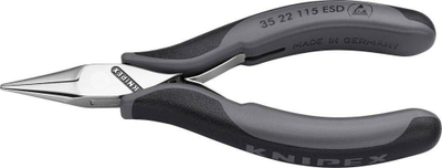 Pinca elektronike Knipex 35 22 115 ESD, 115mm, doreza ESD, gri e zezë