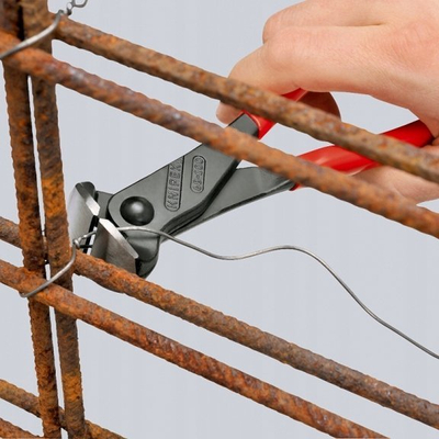Kapëse prerëse ballore Knipex 68 01 200, 200mm, për tel çeliku, e kuqe