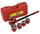 Set shtrëngues Mega, 3/8", 4 copë, të kuq
