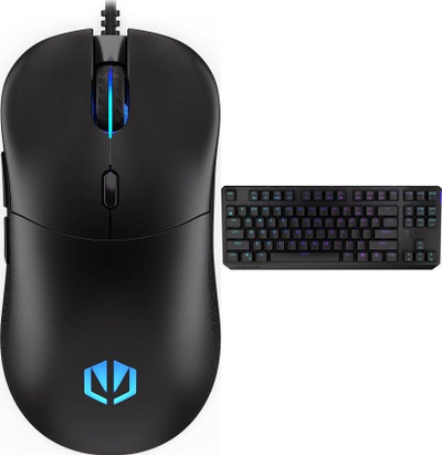 Set gaming Endorfy GEM Plus dhe Thock TKL Wireless, maus 67g, tastierë TKL Kailh Red Box, e zezë