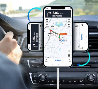 Mbajtëse makine ECOBOX Wireless Charger, 15W, MagSafe, e zezë