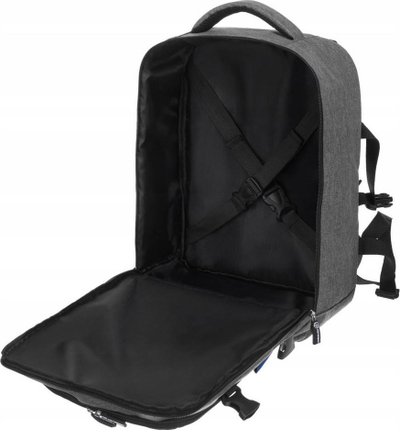 Çantë shpine Peterson për Ryanair, 40x20x25cm, 25L, gri