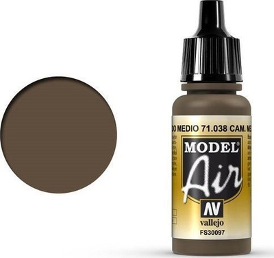 Ngjyrë akrilike Vallejo Model Air Camouflage Medium Brown, 17ml, për airbrush