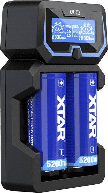 Karikues baterish Xtar X2, Li-ion, 2 vende, i zi