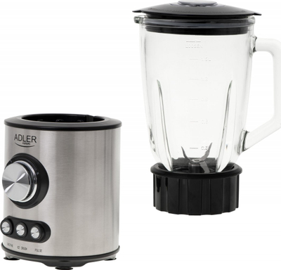 Blenderi Adler AD 4078, 800W, 1.5L, me kavanoz qelqi, ngjyrë e argjendtë