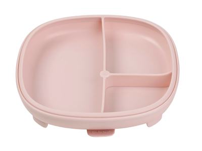 Pjatë fëmijësh b.box 2 in 1 Suction Plate, me vakum, me ndarës, rozë Blush
