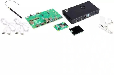 Kit player multimedial Raspberry Pi MPi4, USB, për digital signage, ngjyrë e zezë
