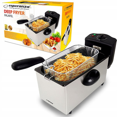 Fritezë Esperanza EKG010, 3 L, 2000 W, inox argjendtë