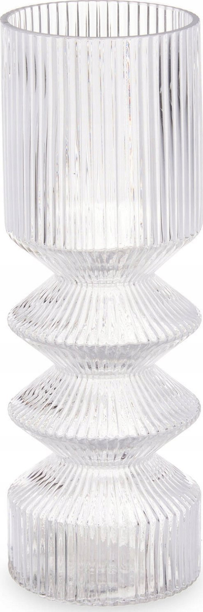 Vazo dekorative Giftdecor Raya, qelq, 23cm, transparente