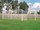 Rrjetë porte futbolli Netex, 7.5 x 2.5 x 0.8 x 2 m, PE 4 mm, set 2 copë, e bardhë