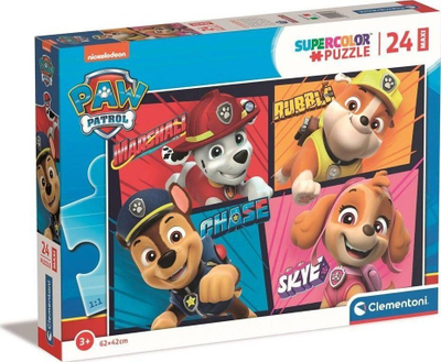 Puzzle Clementoni Maxi Paw Patrol CLM24238, 24 pjesë, 62 x 42 cm, shumëngjyrësh