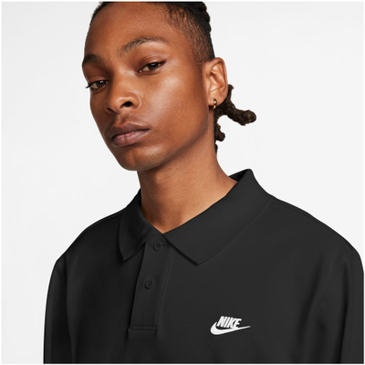 Поло кошула Nike Long Sleeve Polo Club, машка, црна