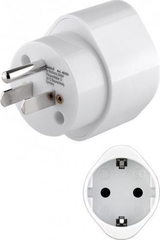 Adapter udhëtimi Goobay, prizë EU në SHBA Japoni, 250V 15A, i bardhë