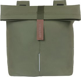 Sakwa dyshe biçiklete Basil City Double Pannier, 28-32L, Universal Bridge System, jeshile moss