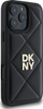 Kapak telefoni DKNY Quilted Stack Logo për iPhone 16 Pro Max 6.9", eco leather, i zi