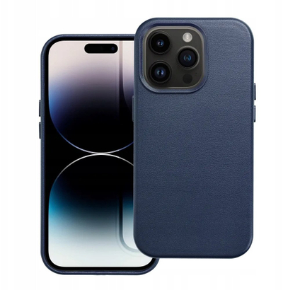 Kapotë telefoni për Samsung S25 Plus, lëkurë, MagSafe, blu