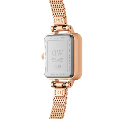 Orë dore për femra Daniel Wellington Quadro Mini, rozë/ artë